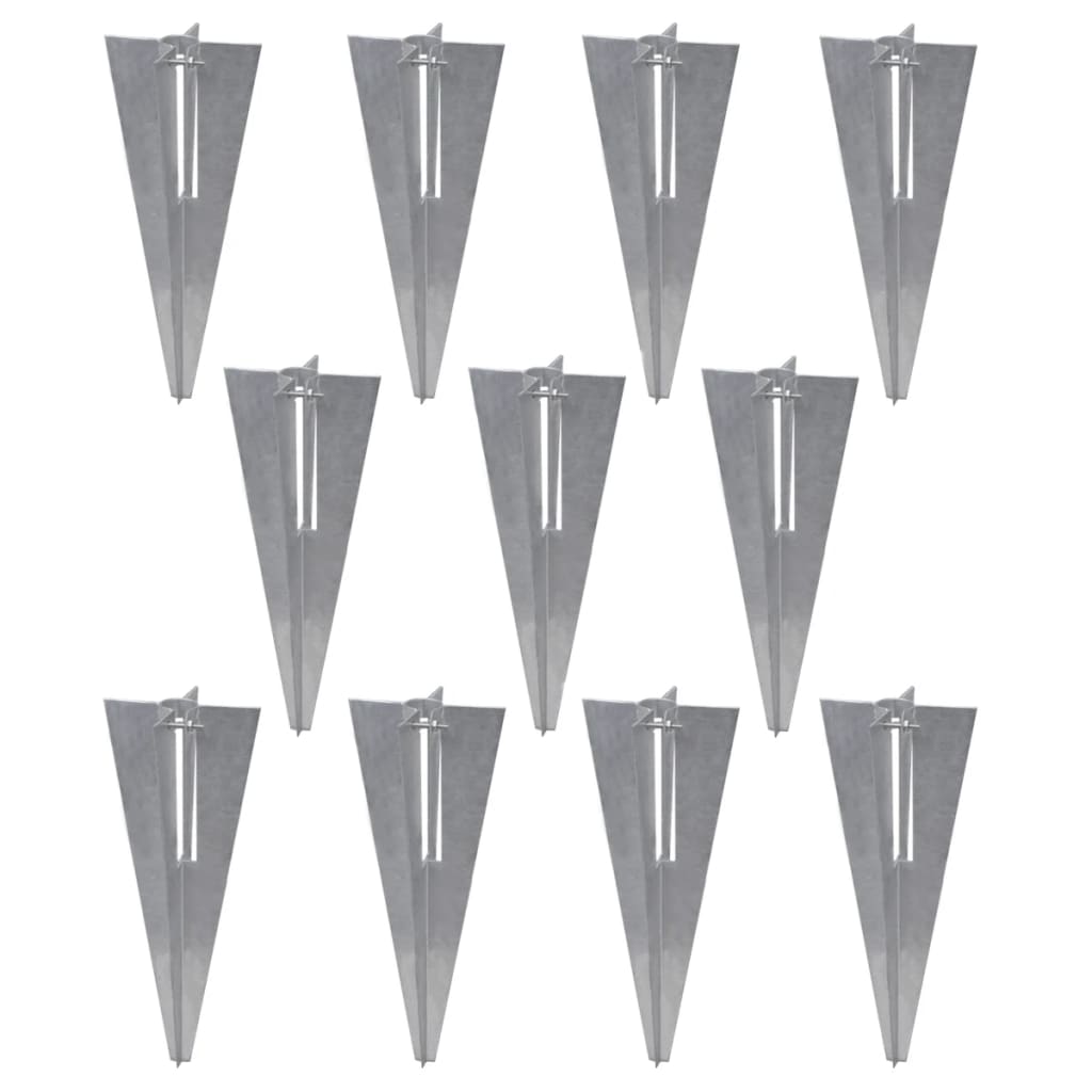 Maschendrahtzaun mit Pfosten Erdanker Verzinkter Stahl 25×0,8 m