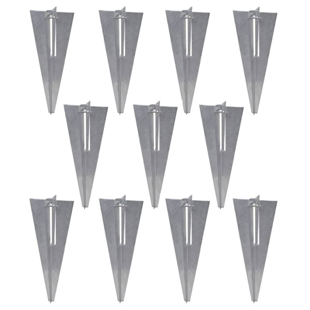 Maschendrahtzaun mit Pfosten Erdanker Verzinkter Stahl 25×1,25 m