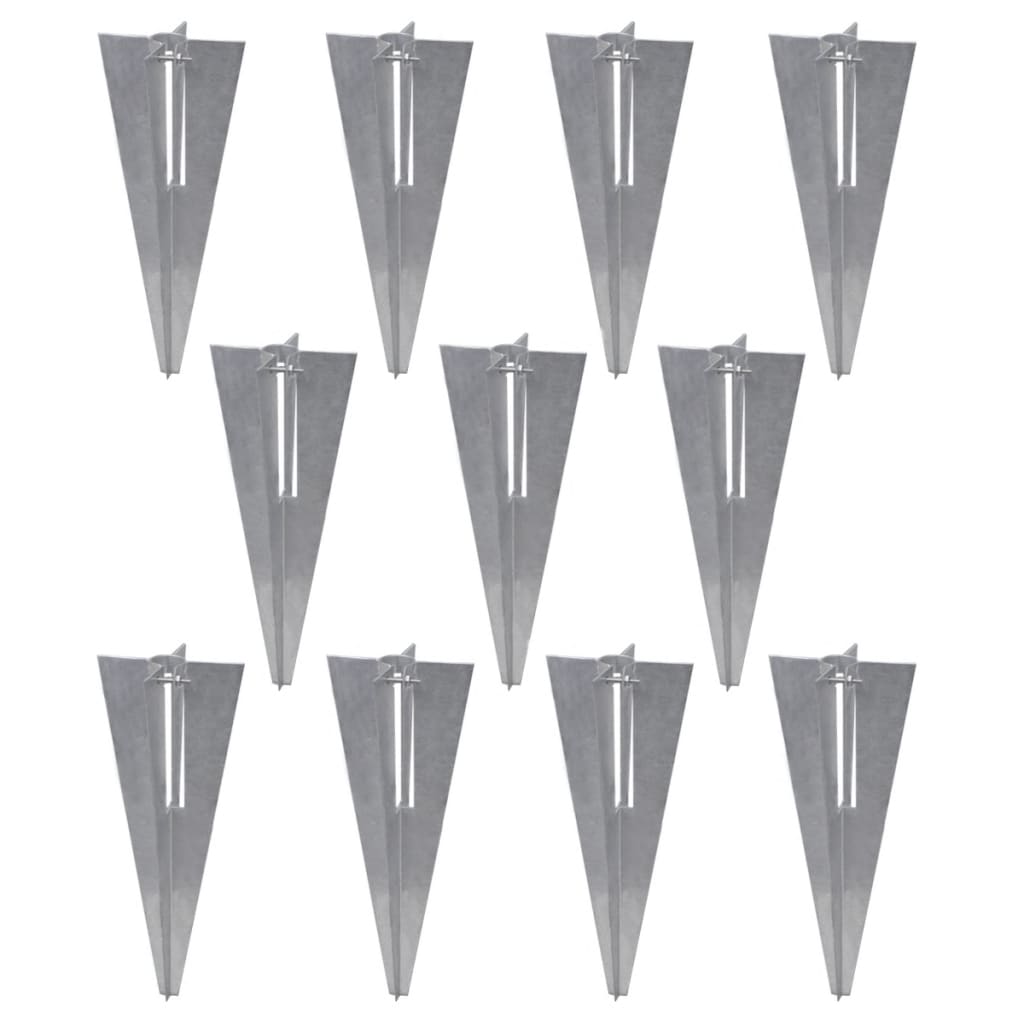 Maschendrahtzaun mit Pfosten Erdanker Verzinkter Stahl 25×1,5 m