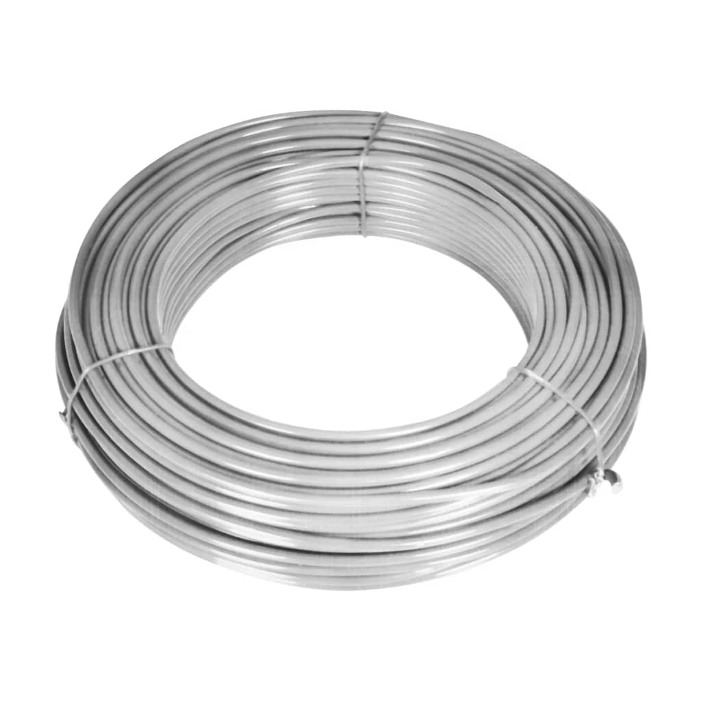 Maschendrahtzaun mit Pfosten Erdanker Verzinkter Stahl 25×1,5 m