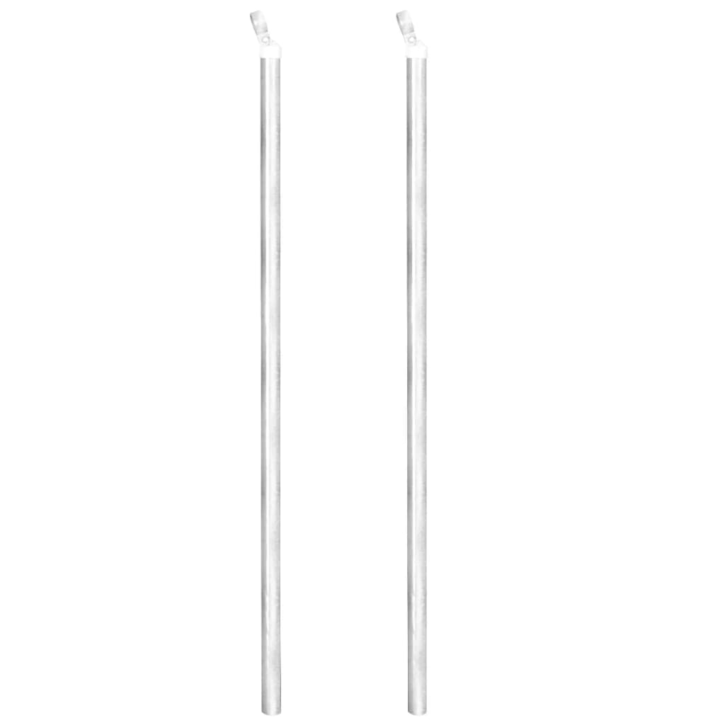 Maschendrahtzaun mit Pfosten Erdanker Verzinkter Stahl 25×1,5 m