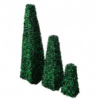 Thumbnail for Buchsbaum-Set 3 tlg. Künstlich Formschnitt Pyramide