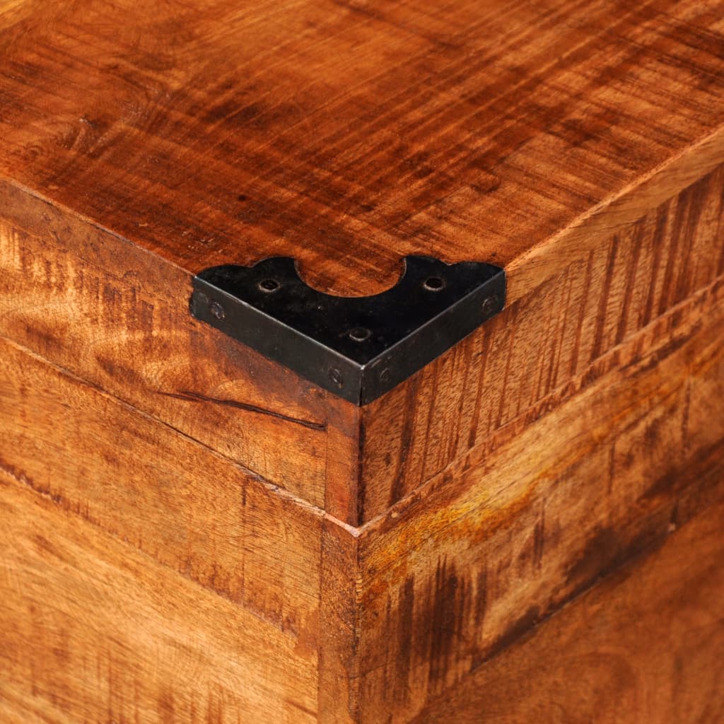 Aufbewahrungstruhe Quadratisch Raues Mangoholz