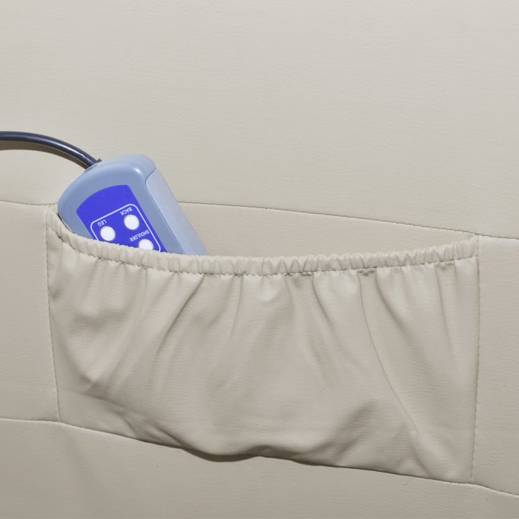 Massagesessel Creme Kunstleder