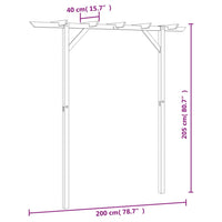 Thumbnail for Gartenpergola 200x40x205 cm Holz