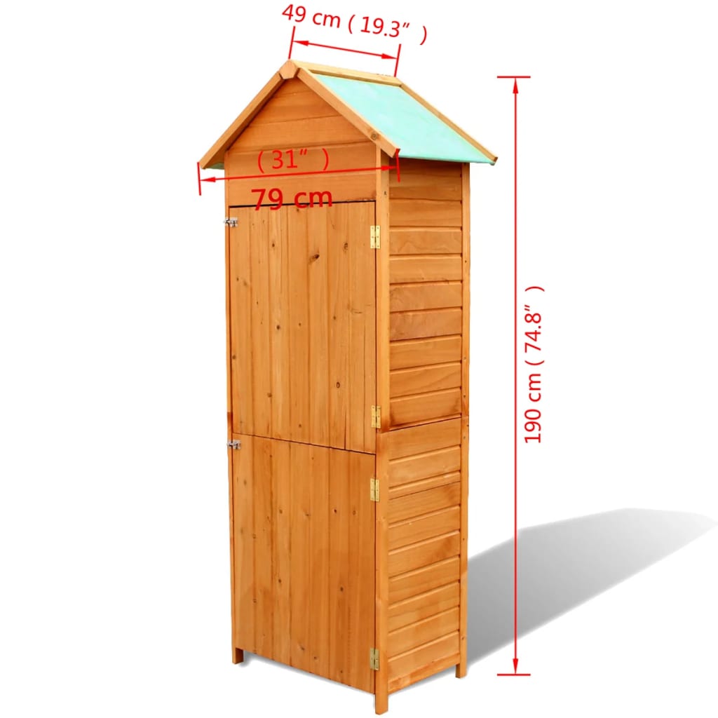 Gartenschrank Braun 79x49x190 cm