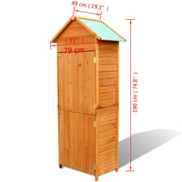 Thumbnail for Gartenschrank Braun 79x49x190 cm