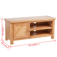Thumbnail for TV-Schrank 103x36x46 cm Massivholz Eiche