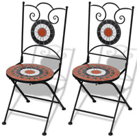 Thumbnail for 3-tlg. Bistro-Set Keramikfliese Terrakotta/Weiß