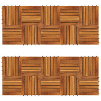 Thumbnail for Terrassenfliesen 20er Set Vertikales Muster 30 x 30 cm Akazie