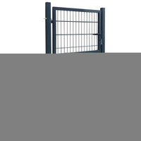 Thumbnail for 2D Zauntor (Einzeltor) Anthrazitgrau 106x210 cm