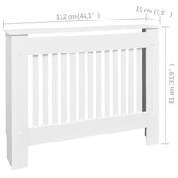 Thumbnail for MDF Heizkörper-Abdeckung Heizkörperverkleidung 112 cm, weiß