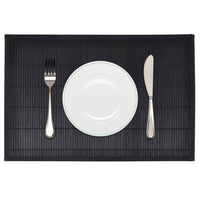 Thumbnail for 242109 6 Bamboo Placemats 30 x 45 cm Black