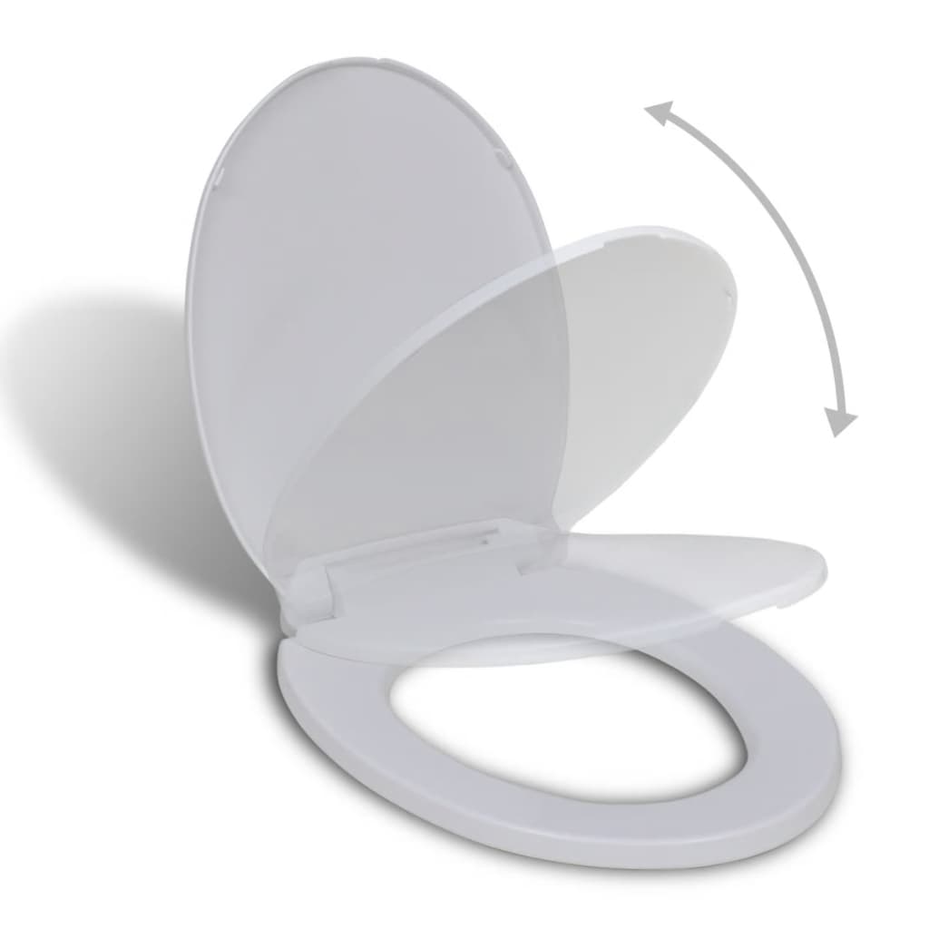 Toilettensitz mit Absenkautomatik Oval Weiß