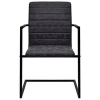 Thumbnail for Freischwinger 2 Stk. Schwarz Kunstleder