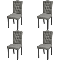Thumbnail for Esszimmerstühle 4 Stk. Grau Stoff
