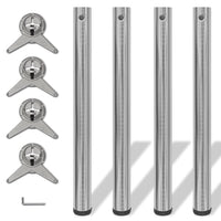 Thumbnail for 4x höhenverstellbares Tischbein Nickel gebürstet 710 mm