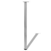 Thumbnail for 242147 4 Height Adjustable Table Legs Brushed Nickel 1100 mm