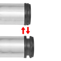 Thumbnail for 242147 4 Height Adjustable Table Legs Brushed Nickel 1100 mm