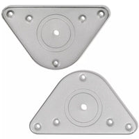 Thumbnail for 242147 4 Height Adjustable Table Legs Brushed Nickel 1100 mm
