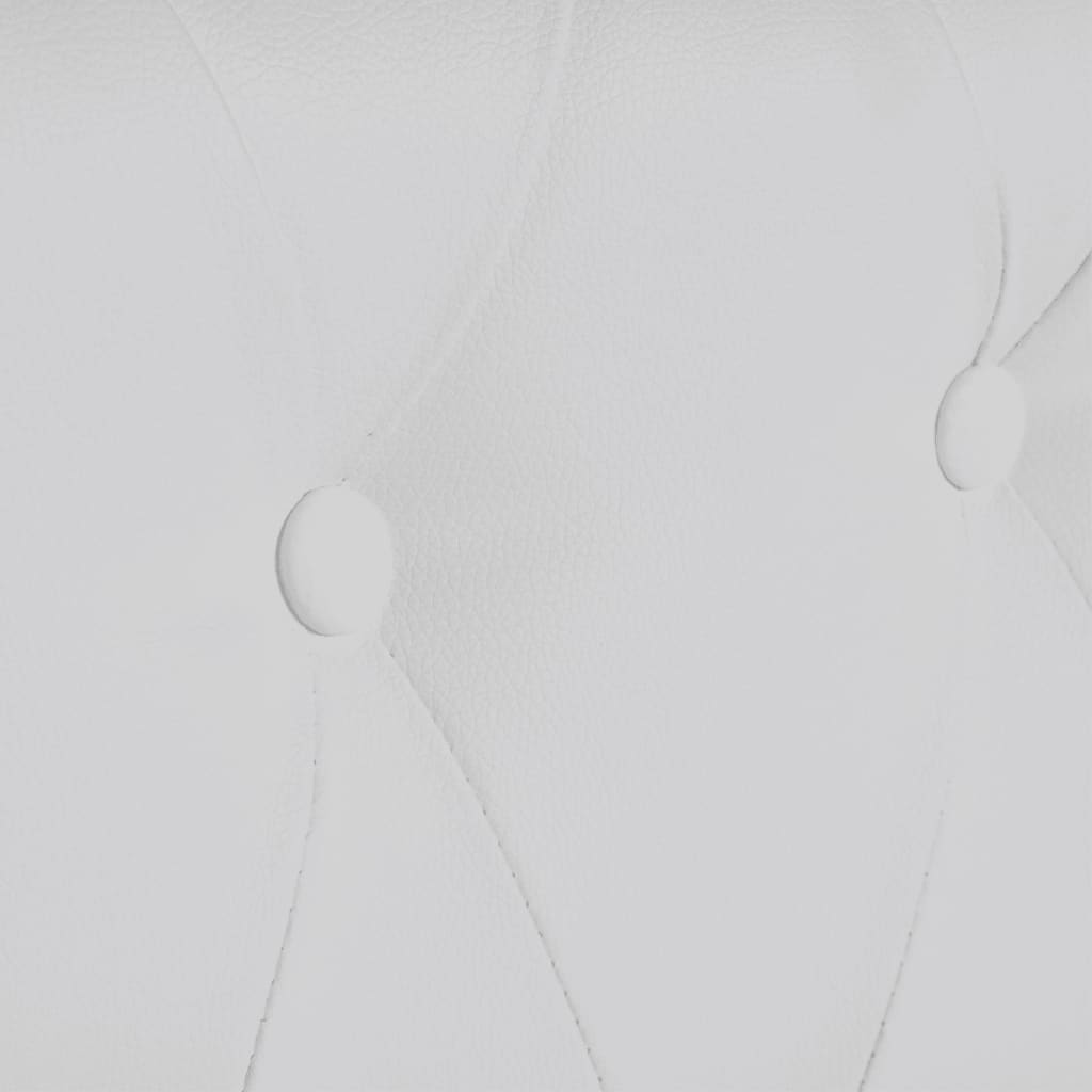 Chesterfield Sofa 3-Sitzer Kunstleder Weiß