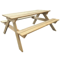Thumbnail for Picknicktisch 150x135x71,5 cm Holz