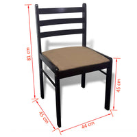 Thumbnail for Esszimmerstühle 6 Stk. Braun Massivholz und Samt