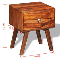 Thumbnail for Nachttisch mit 1 Schublade 55 cm Massivholz