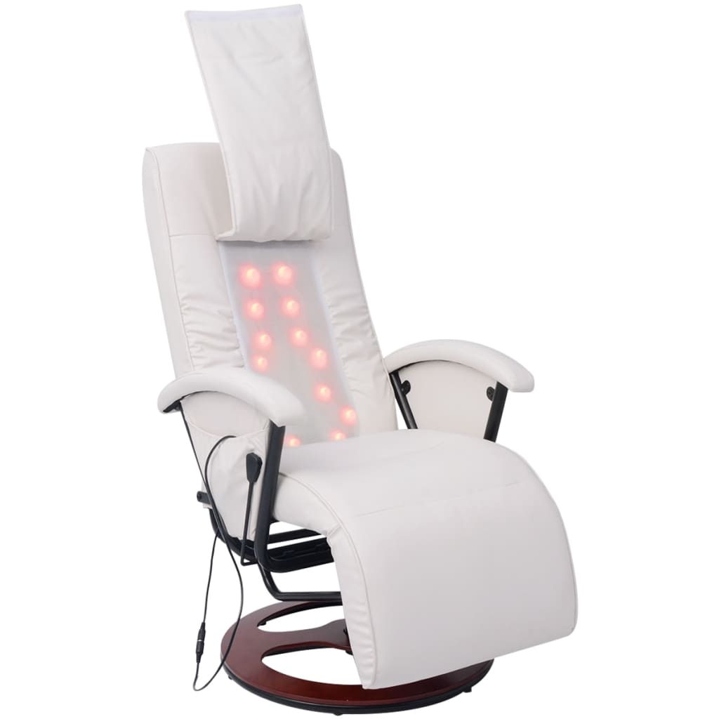 Shiatsu Massagestuhl White Kunstleder