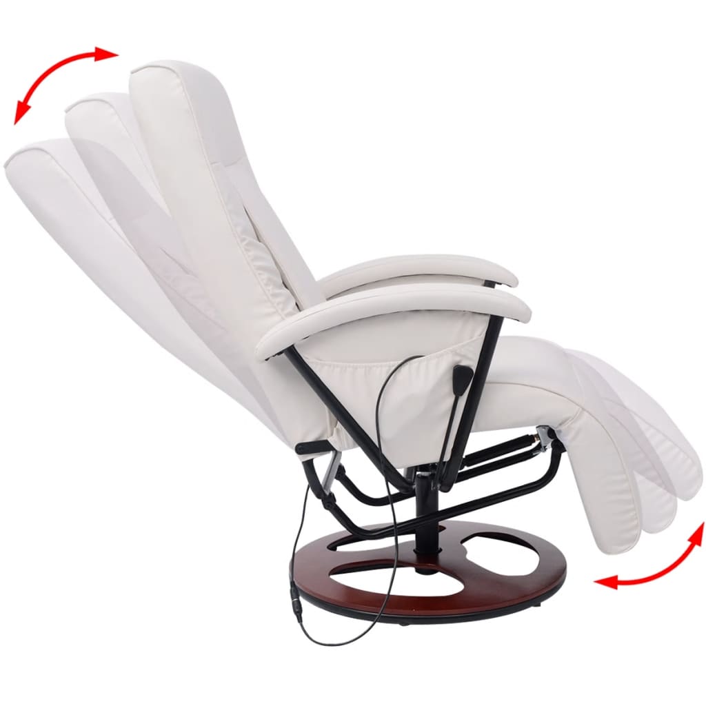 Shiatsu Massagestuhl White Kunstleder
