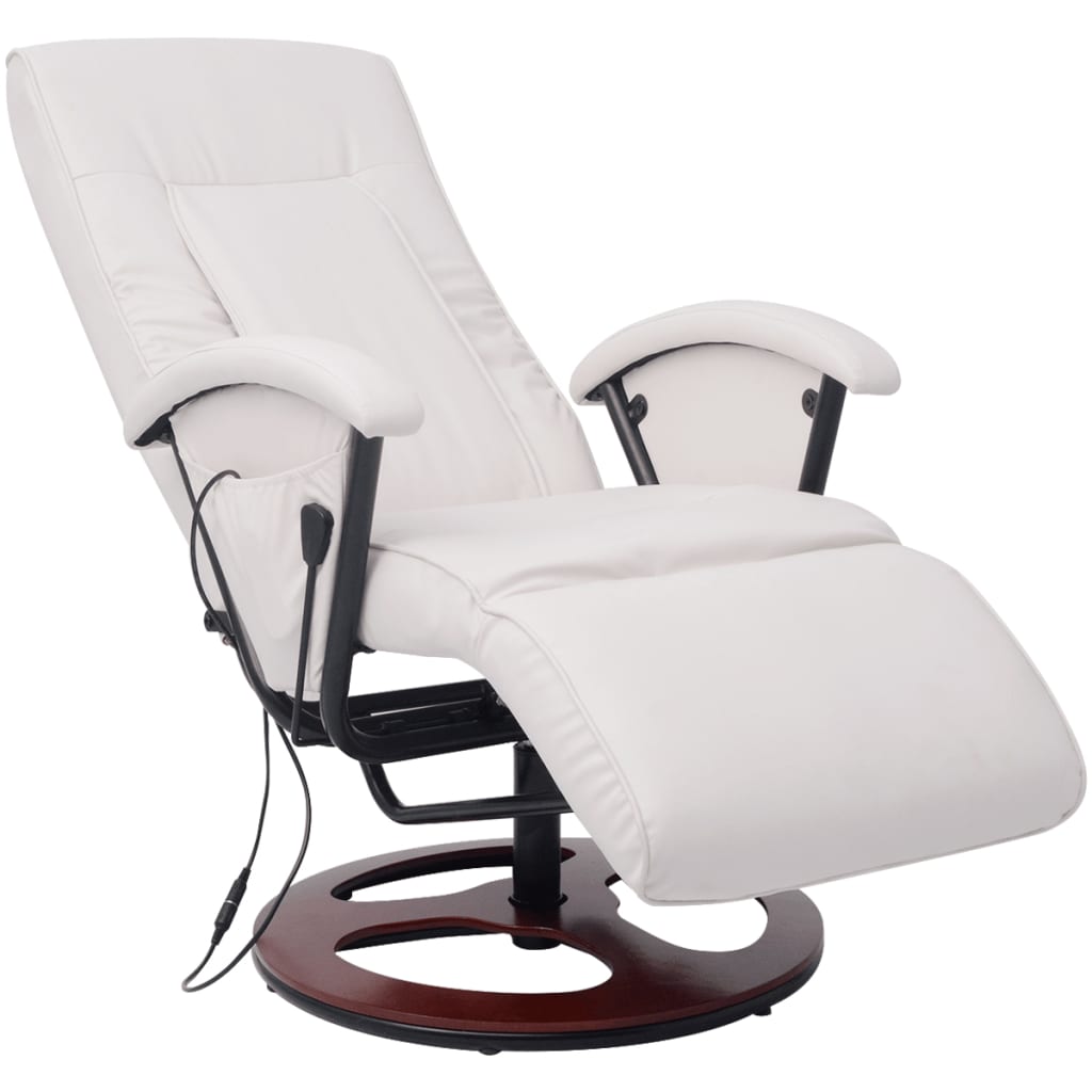 Shiatsu Massagestuhl White Kunstleder