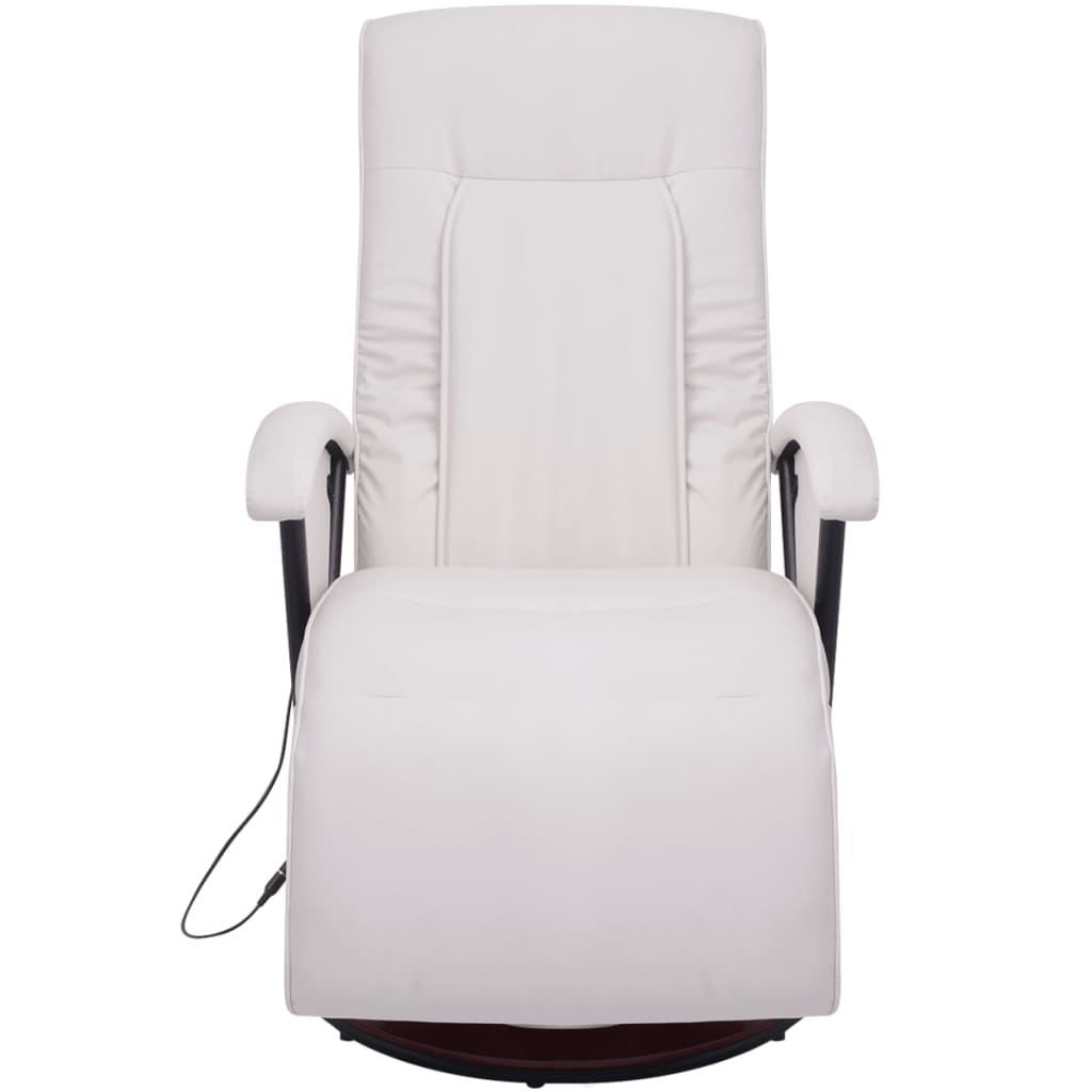 Shiatsu Massagestuhl White Kunstleder