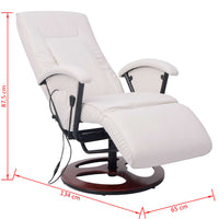Thumbnail for Shiatsu Massagestuhl White Kunstleder