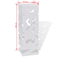 Thumbnail for Schirmhalter Schirmständer Gehstöcke Stahl weiß quadratisch 48,5 cm