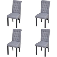 Thumbnail for Esszimmerstühle 4 Stk. Hellgrau Stoff