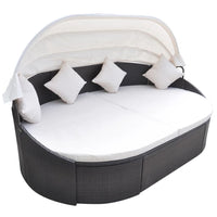 Thumbnail for Garten-Sonneninsel mit Sonnendach Poly Rattan Braun