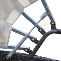Thumbnail for Garten-Sonneninsel mit Sonnendach Poly Rattan Braun
