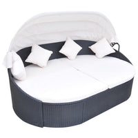 Thumbnail for Outdoor-Sonneninsel mit Sonnendach Poly Rattan Schwarz