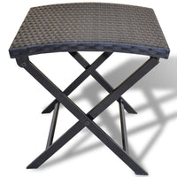 Thumbnail for Klappbarer Hocker Poly Rattan Schwarz