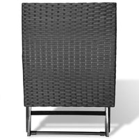 Thumbnail for Klappbarer Hocker Poly Rattan Schwarz