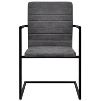 Thumbnail for Freischwinger 4 Stk. Grau Kunstleder