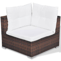 Thumbnail for 10-tlg. Garten-Lounge-Set mit Auflagen Poly Rattan Braun