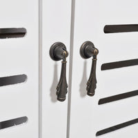 Thumbnail for Badezimmerschrank Albuquerque Holz Weiß 46x24x117,5 cm