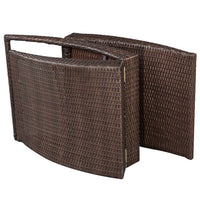Thumbnail for Klappbare Sonnenliege mit Auflage Poly Rattan Braun