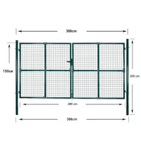 Thumbnail for Zauntor Doppeltor aus pulverbeschichtetem Stahl