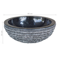 Thumbnail for Waschbecken Marmor 40 cm Schwarz