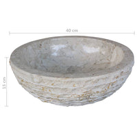Thumbnail for Waschbecken Marmor 40 cm Creme