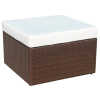 Thumbnail for Gartensessel mit Fußhocker Poly Rattan Braun