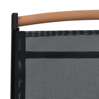 Thumbnail for Gartenstühle Klappbar 2 Stk. Aluminium und Textilene Schwarz