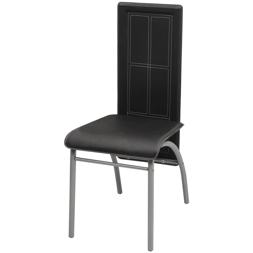 Siebenteilige Essgruppe Schwarz